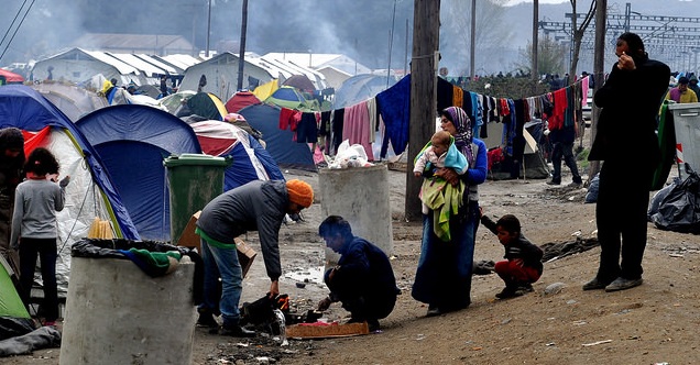Image result for refugee camp greece
