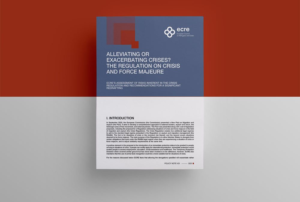 ECRE Policy Note: Alleviating or Exacerbating Crises? The Regulation on Crisis and Force Majeure